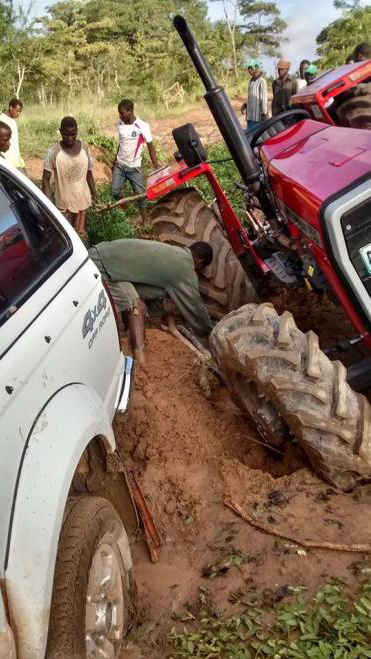 Vehicle in mud