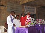 Bishop André celebrating communion