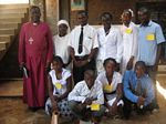 Bishop André and nine confirmation candidates from the parish