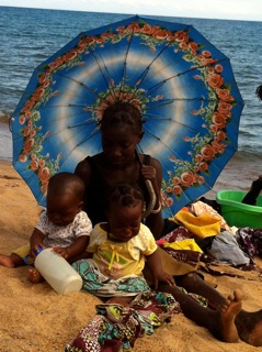 Family on the beach