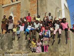 Children on a wall