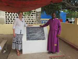 Revd Dilly Baker and Bishop Carlos